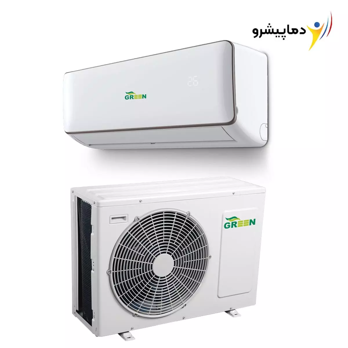 Inverter air conditioner 18000 green hot and cold model GWSH18P1T1A کولر گازی اینورتر 18000 گرین سرد گرم مدل GWS-H18P1T1/A